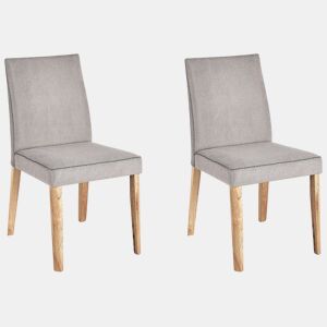 Conjunto de 2 cadeiras de jantar PHOLA Cinzento