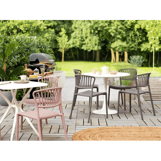 Conjunto de 4 cadeiras de jardim GELA Taupe