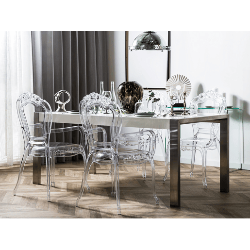 Conjunto de 2 cadeiras de jantar VERMONT Transparente