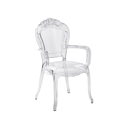 Conjunto de 2 cadeiras de jantar VERMONT Transparente