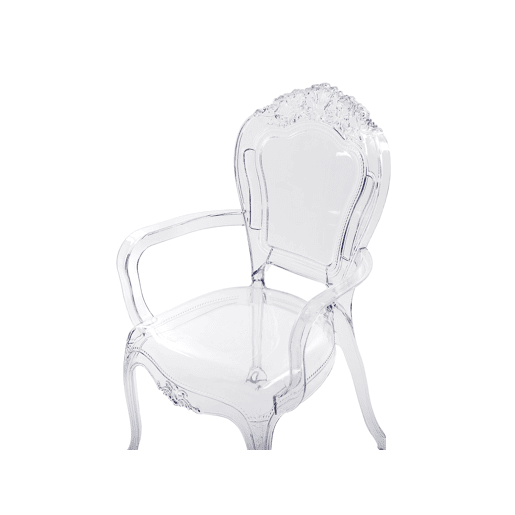 Conjunto de 2 cadeiras de jantar VERMONT Transparente
