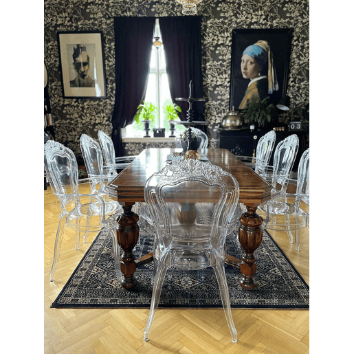 Conjunto de 2 cadeiras de jantar VERMONT Transparente