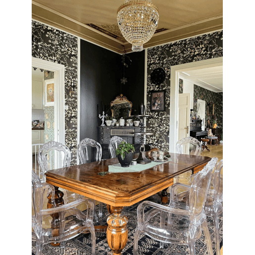 Conjunto de 2 cadeiras de jantar VERMONT Transparente