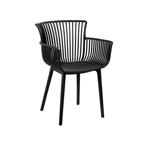 Conjunto de 4 cadeiras de jardim PESARO Preto