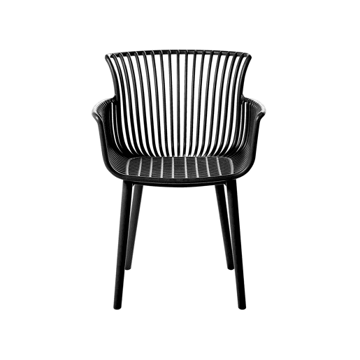 Conjunto de 4 cadeiras de jardim PESARO Preto