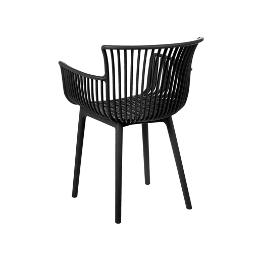 Conjunto de 4 cadeiras de jardim PESARO Preto