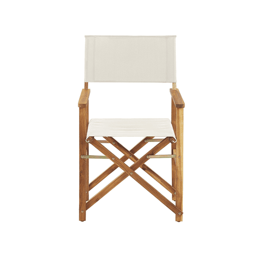 Conjunto de 2 cadeiras de jardim CINE Madeira de acácia Branco creme