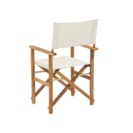 Conjunto de 2 cadeiras de jardim CINE Madeira de acácia Branco creme