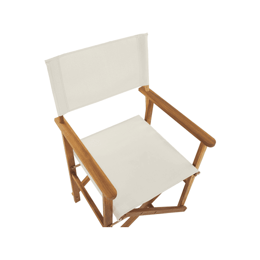 Conjunto de 2 cadeiras de jardim CINE Madeira de acácia Branco creme