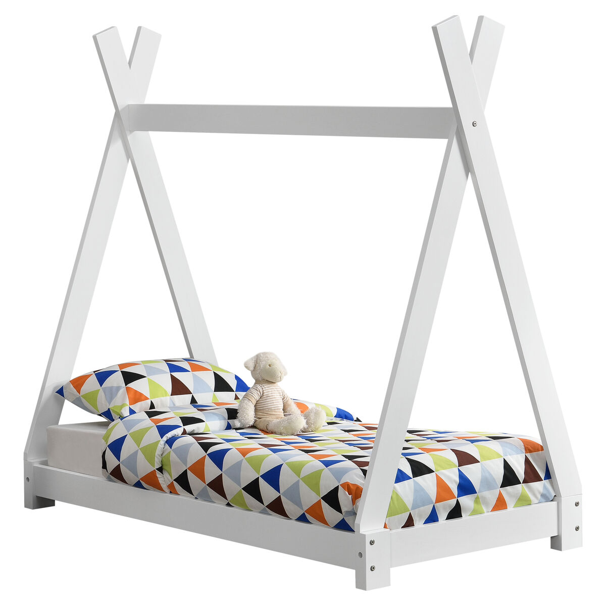 Cama infantil Onejda - Estructura tipi 76x148 Blanco/ Beige