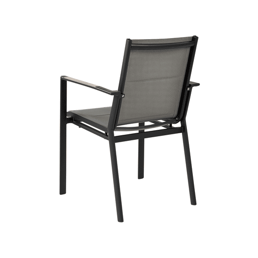 Conjunto de refeições de jardim 4 lugares OLMETTOBUSSETO Metal Preto
