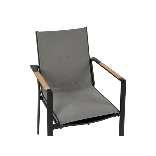Conjunto de refeições de jardim 4 lugares OLMETTOBUSSETO Metal Preto