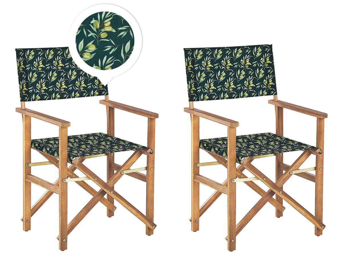 Beliani Silla de jardín CINE Verde Oscuro
