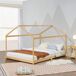 Cama infantil Vindafjord Doble en forma de casa bambú 205x126 Cama infantil Vindafjord Doble en forma de casa bambú 205x126 Natural