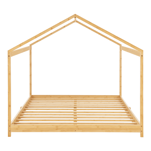 Cama de criança Vindafjord Cama simples de bambu 120 x 200 cm - Cor natural en.casa.