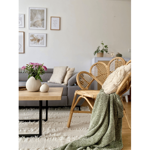 Cadeira pavão FLORENTINE II Rattan Natural