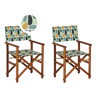 Conjunto de 2 cadeiras de jardim CINE Madeira de acácia Multicolor