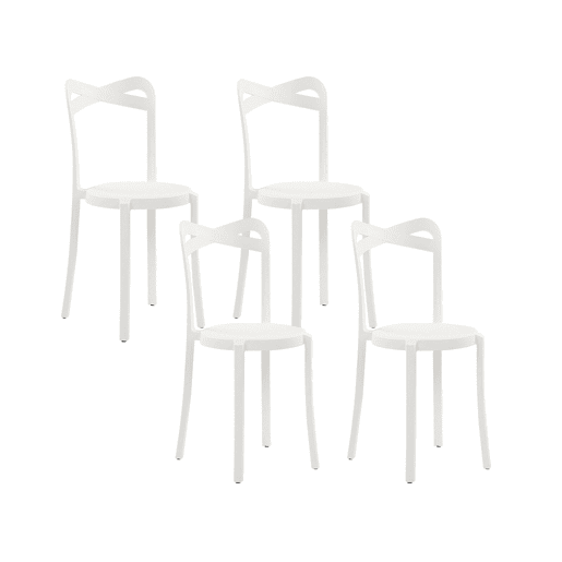 Conjunto de 4 cadeiras de jardim CAMOGLI Branco