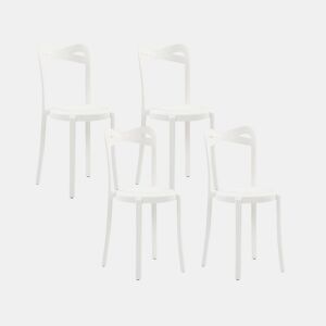 Conjunto de 4 cadeiras de jardim CAMOGLI Branco