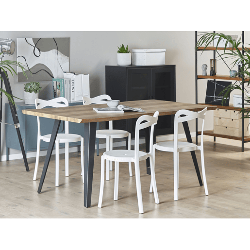Conjunto de 4 cadeiras de jardim CAMOGLI Branco