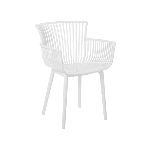 Conjunto de 4 cadeiras de jardim PESARO Branco Conjunto de 4 cadeiras de jardim PESARO Branco