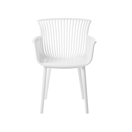 Conjunto de 4 cadeiras de jardim PESARO Branco Conjunto de 4 cadeiras de jardim PESARO Branco