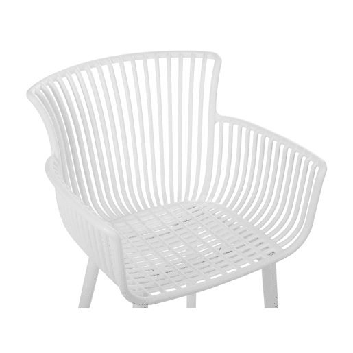 Conjunto de 4 cadeiras de jardim PESARO Branco Conjunto de 4 cadeiras de jardim PESARO Branco