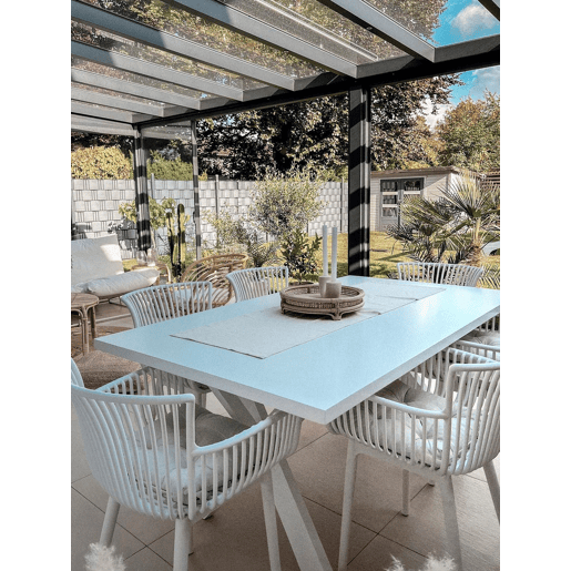Conjunto de 4 cadeiras de jardim PESARO Branco Conjunto de 4 cadeiras de jardim PESARO Branco