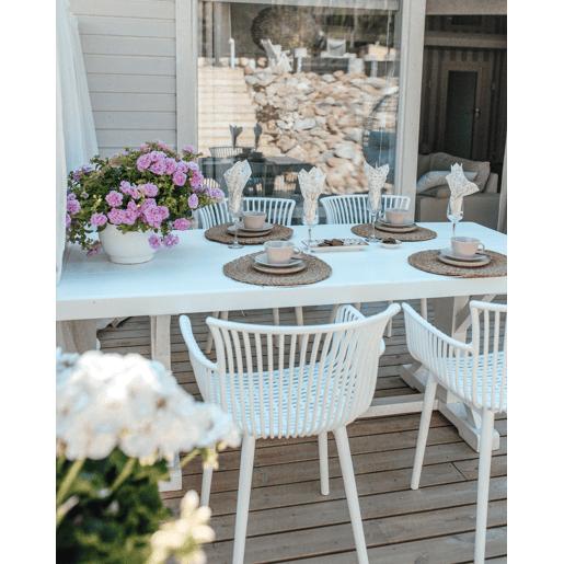 Conjunto de 4 cadeiras de jardim PESARO Branco Conjunto de 4 cadeiras de jardim PESARO Branco