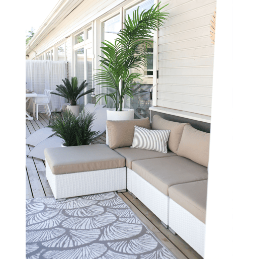 Conjunto de 4 cadeiras de jardim PESARO Branco Conjunto de 4 cadeiras de jardim PESARO Branco