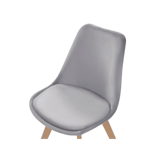 Conjunto de 2 cadeiras de jantar DAKOTA II Veludo Cinzento