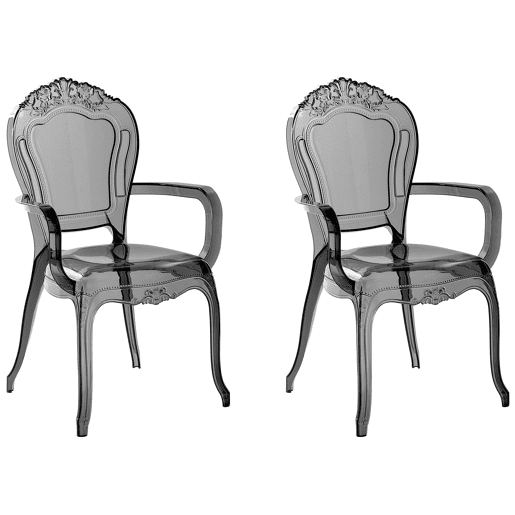 Conjunto de 2 cadeiras de jantar VERMONT Preto