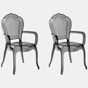 Conjunto de 2 cadeiras de jantar VERMONT Preto