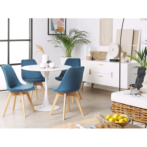 Conjunto de 2 cadeiras de jantar DAKOTA II Veludo Azul