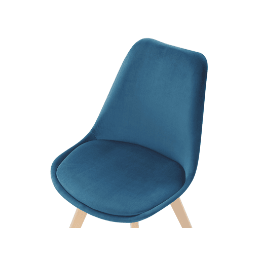 Conjunto de 2 cadeiras de jantar DAKOTA II Veludo Azul