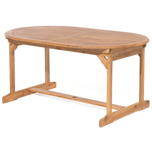 Conjunto de refeições de jardim 8 lugares MAUI Madeira de acácia Castanho claro