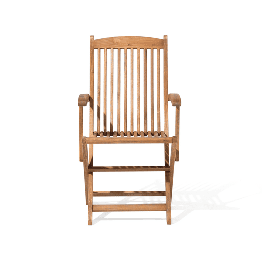 Conjunto de refeições de jardim 8 lugares MAUI Madeira de acácia Castanho claro