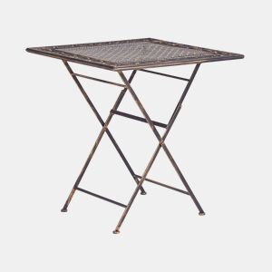 Mesa bistrô BORMIO 70 cm 70 cm Metal Preto
