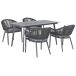 Beliani Conjunto de comedor MILETO Beliani Conjunto de comedor MILETO Gris Oscuro