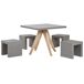 Beliani Conjunto de comedor OLBIA/TARANTO Beliani Conjunto de comedor OLBIA/TARANTO Gris