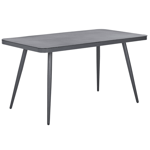 Mesa de refeição de jardim LIPARI 140 cm 80 cm Vidro Cinzento