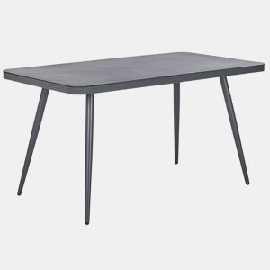 Mesa de refeição de jardim LIPARI 140 cm 80 cm Vidro Cinzento
