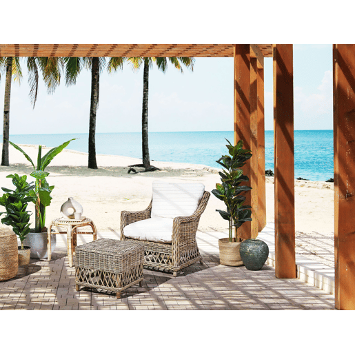Poltrona de jardim RIBOLLA Rattan Natural Poltrona de jardim RIBOLLA Rattan Natural