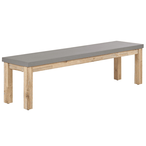 Conjunto de refeições de de jardim com bancos 6 lugares OSTUNI Betão Cinzento