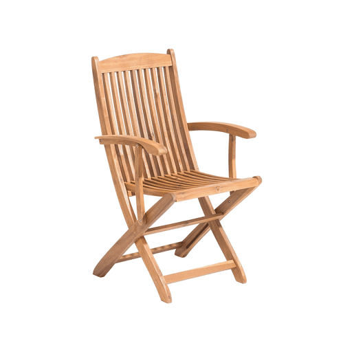 Conjunto de 2 cadeiras de jardim com almofadas MAUI Madeira de acácia Branco creme