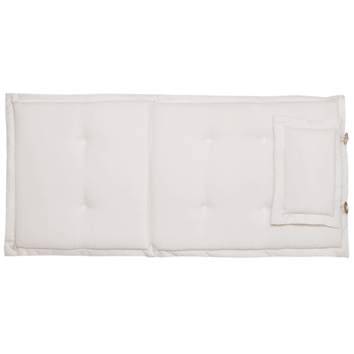 Conjunto de 2 cadeiras de jardim com almofadas MAUI Madeira de acácia Branco creme