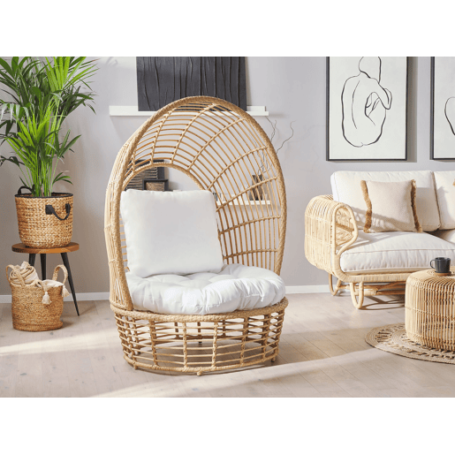 Poltrona de jardim LIDO Rattan Creme