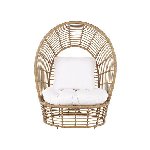 Poltrona de jardim LIDO Rattan Creme