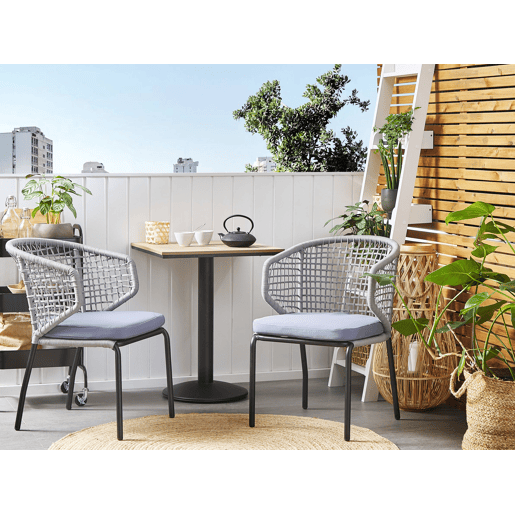 Mesa bistrô PALMI 60 cm 60 cm Efeito de madeira Castanho