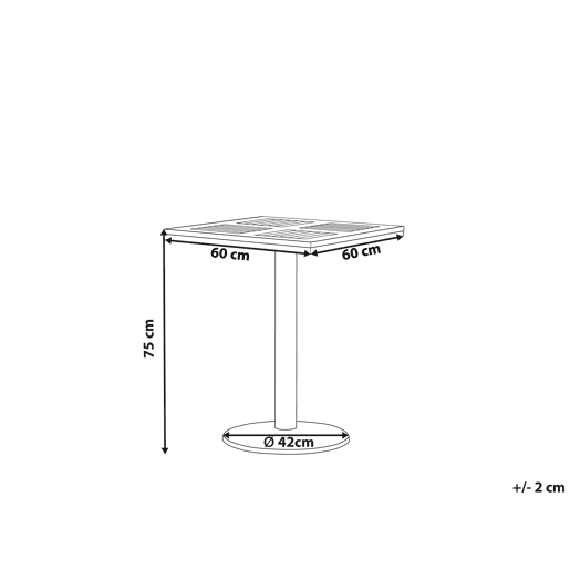 Mesa bistrô PALMI 60 cm 60 cm Efeito de madeira Castanho